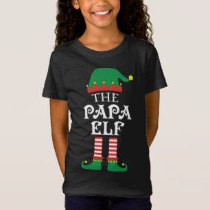 De Papa Elf Bijpassende Familie Kerstmis Pyjama T-shirt