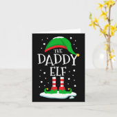 De papa Elf Kerstmis Familie Matching Xmas Papa G Kaart (Gele Bloem)