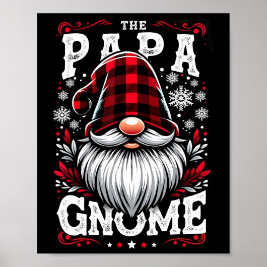 De Papa Gnome Matching Family Kerstmis Pajama Poster (Voorkant)