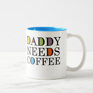 De papa heeft de Kop van de Koffie van de Koffie