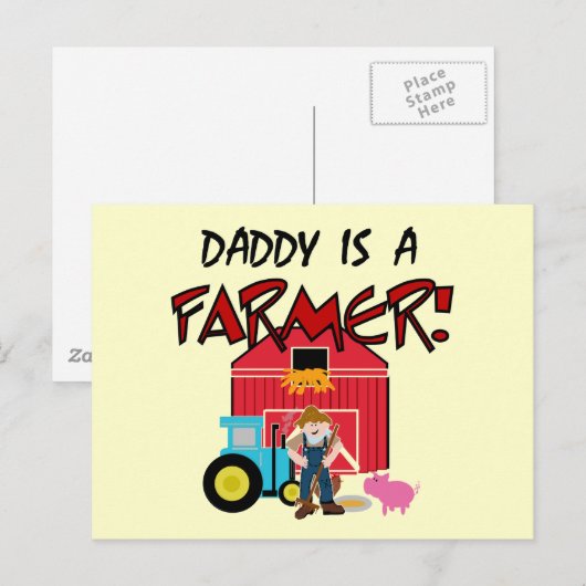 De papa is de T-shirts en de Giften van een Briefkaart (Voorkant / Achterkant)