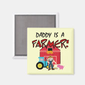 De papa is de T-shirts en de Giften van een Landbo Magneet (Voorkant / Achterkant)