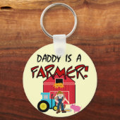 De papa is de T-shirts en de Giften van een Landbo Sleutelhanger (Voorkant)