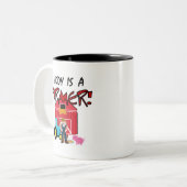 De papa is de T-shirts en de Giften van een Tweekleurige Koffiemok (Voorkant links)