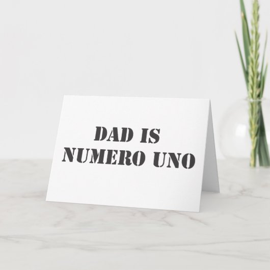 de papa is numerouno kaart (Voorkant)
