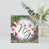 de papá Noel con brillo Kaart (Staand voorkant)
