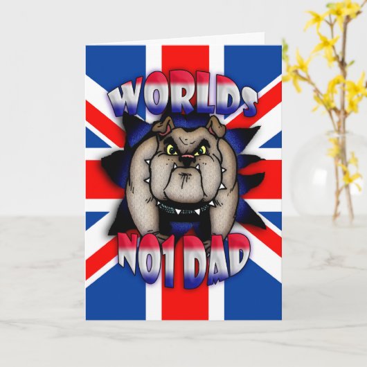 De Papa van de Kaart van vaderdag, met Britse (Gele Bloem)