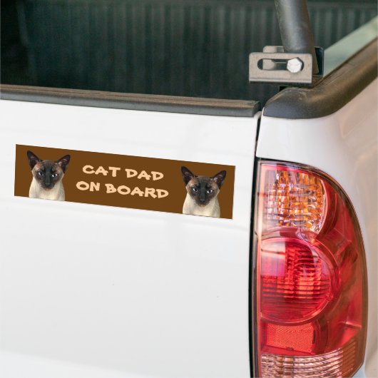 De Papa van de kat aan boord Bumpersticker (Op Truck)