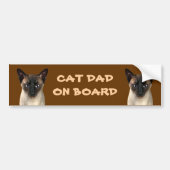 De Papa van de kat aan boord Bumpersticker (Voorkant)