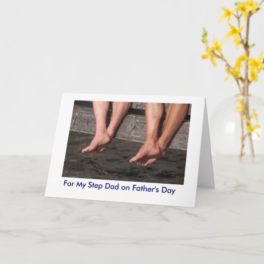 De Papa van de stap - Vaderdag Kaart (Gele Bloem)