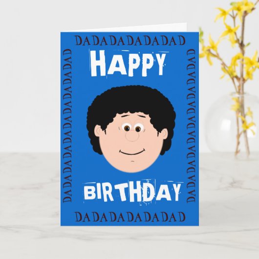 De Papa van de verjaardag (Dochter) Kaart (Gele Bloem)