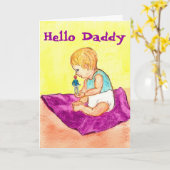 De Papa van het hallo Kaart (Gele Bloem)