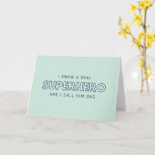 De Papa van Superhero | Kaart van Vaderdag (Gele Bloem)