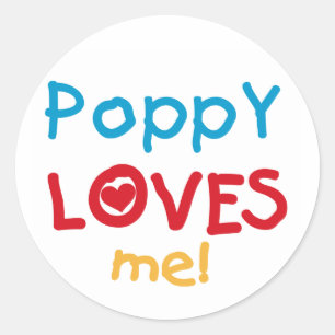 De papaver houdt van me T-shirts en Giften Ronde Sticker