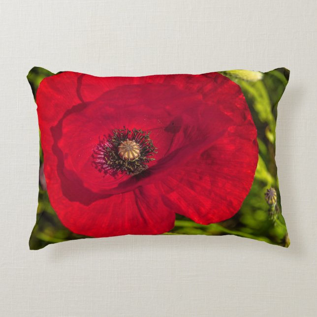 De papaverreeks #2 accent kussen (Voorkant)