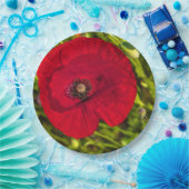 De papaverreeks #2 papieren bordje (Feest)