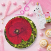 De papaverreeks #2 papieren bordje (Feest)