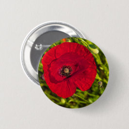 De papaverreeks #2 ronde button 5,7 cm