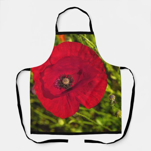 De papaverreeks #2 schort (Voorkant)
