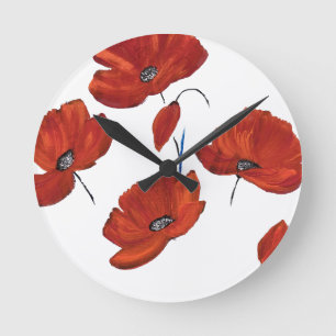 De papavers ronde klok