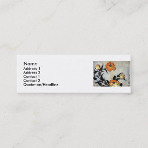 De Papavers van Hokusai van Katsushika Mini Visitekaartje