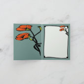 De Papavers van Nouveau (dank u van Beide Nota) Bedankkaart (Binnen)