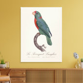 De papegaai Langlois van Jacques Barraband Canvas Afdruk (Insitu (Woonkamer))