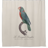 De papegaai Langlois van Jacques Barraband Douchegordijn (Voorkant)