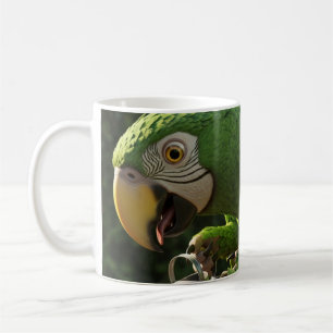 De papegaai lijkt op een ara koffiemok