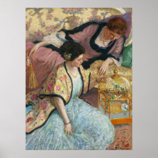 De Papegaaien van Frederick Carl Frieseke Poster