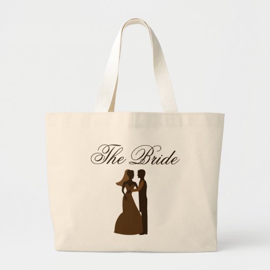 De  papieren bruiloft de bruid personaliseren grote tote bag (Voorkant)