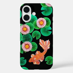 De papieren Koi Pond iPhone 16 Hoesje