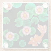 De papieren Koi Pond Glazen Onderzetter (Achterkant)