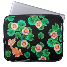 De papieren Koi Pond Laptop Sleeve