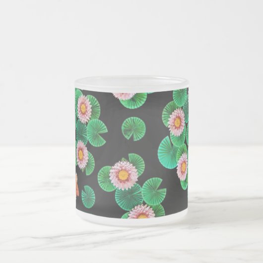 De papieren Koi Pond Matglas Koffiemok (Center)