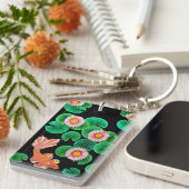 De papieren Koi Pond Sleutelhanger (Voorkant Rechts)