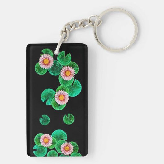 De papieren Koi Pond Sleutelhanger (achterkant)