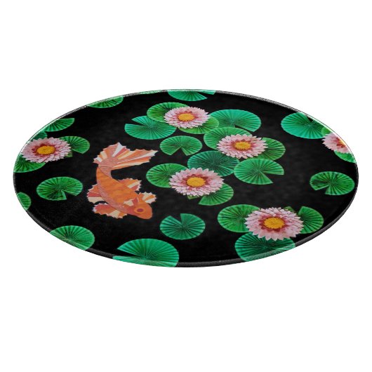 De papieren Koi Pond Snijplank (Hoek)