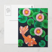 De Papieren Koi Vijver Briefkaart (Voorkant / Achterkant)