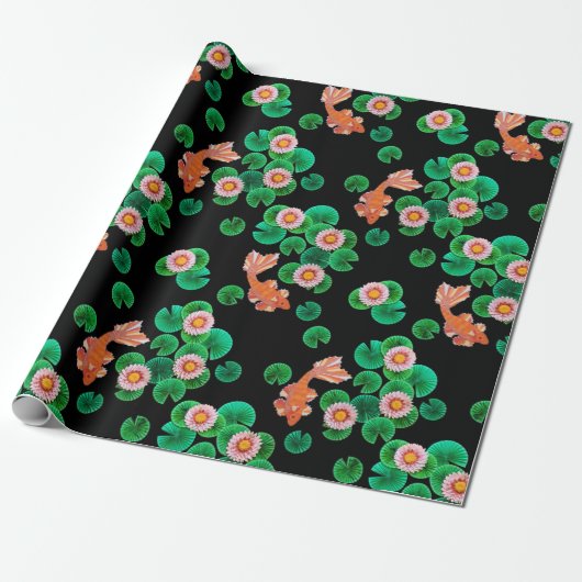 De Papieren Koi Vijver Cadeaupapier (Uitgerold)