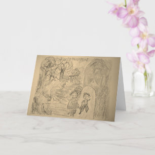 De papieren zakprinses kaart