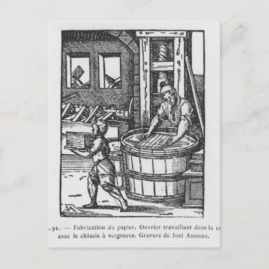 De papiermaker briefkaart (Voorkant)