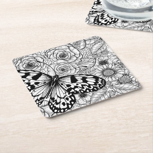 De papiermijttuin kartonnen onderzetters (Schuin)