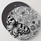 De papiermijttuin ronde button 6,0 cm (Voorkant /achterkant)