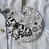 De papiermijttuin ronde button 6,0 cm (In situ)