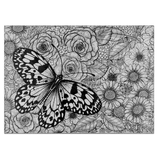 De papiermijttuin snijplank (Voorkant)