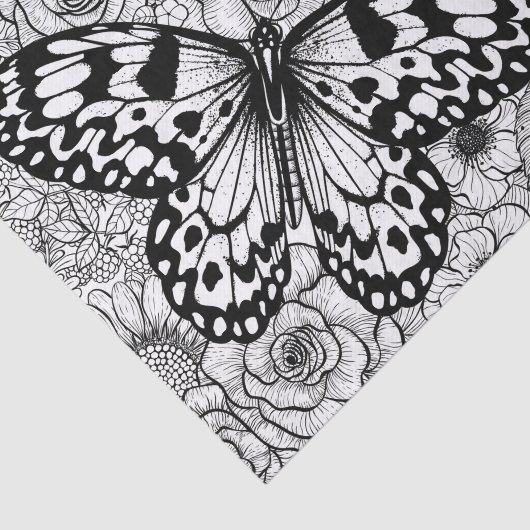 De papiermijttuin tissuepapier (Detail)