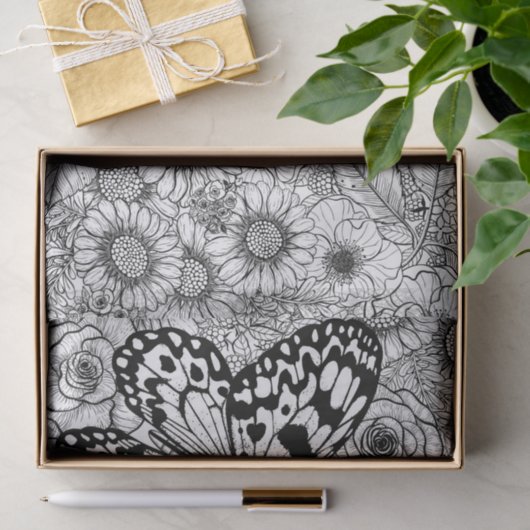 De papiermijttuin tissuepapier (Geschenk)