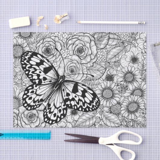 De papiermijttuin tissuepapier (Craft)