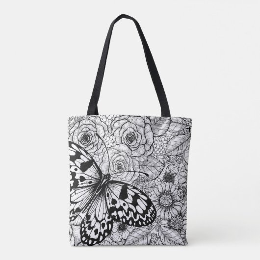 De papiermijttuin tote bag (Achterkant)